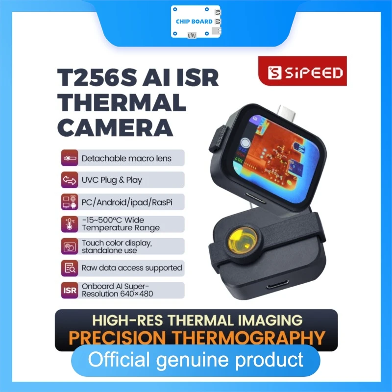 Sipeed T256S Thermal Imaging Camera, AI inspection & repair tool, USB-C, works with iOS/Android, Raspberry Pi compatible