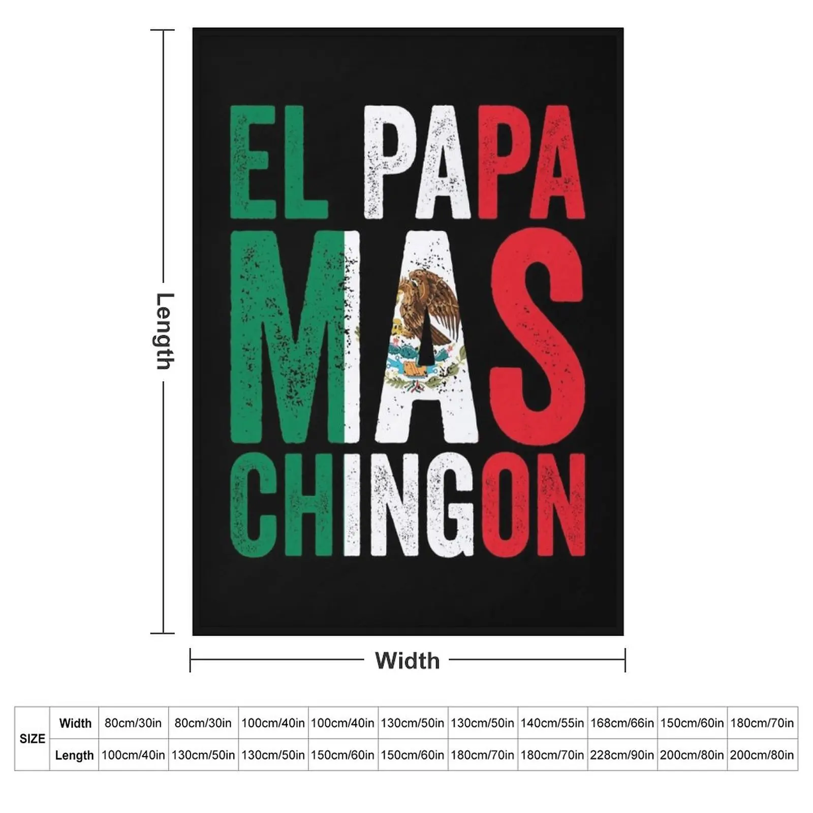 El Papa Mas Chingon - Mexican Dad And Husband Throw Blanket Sofa Hairys sofa bed halloween Plush Furry Blankets