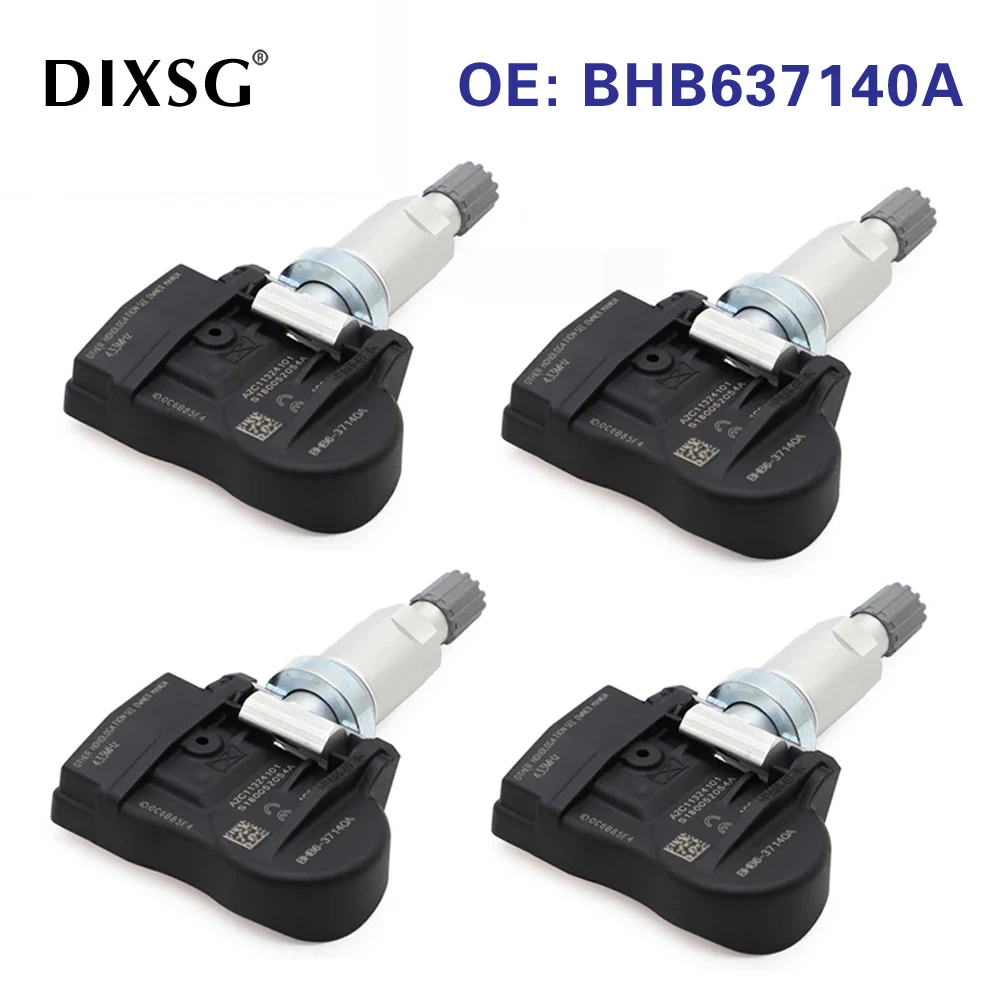 4ชิ้นเซ็นเซอร์ตรวจวัดความดันยาง TPMS BHB6-37140A BHB637140A 433MHz TPMS สำหรับ MAZDA 2 3 5 6 CX-5 CX-6 CX5 CX6 CX-9 CX-7 MX-5 CX9