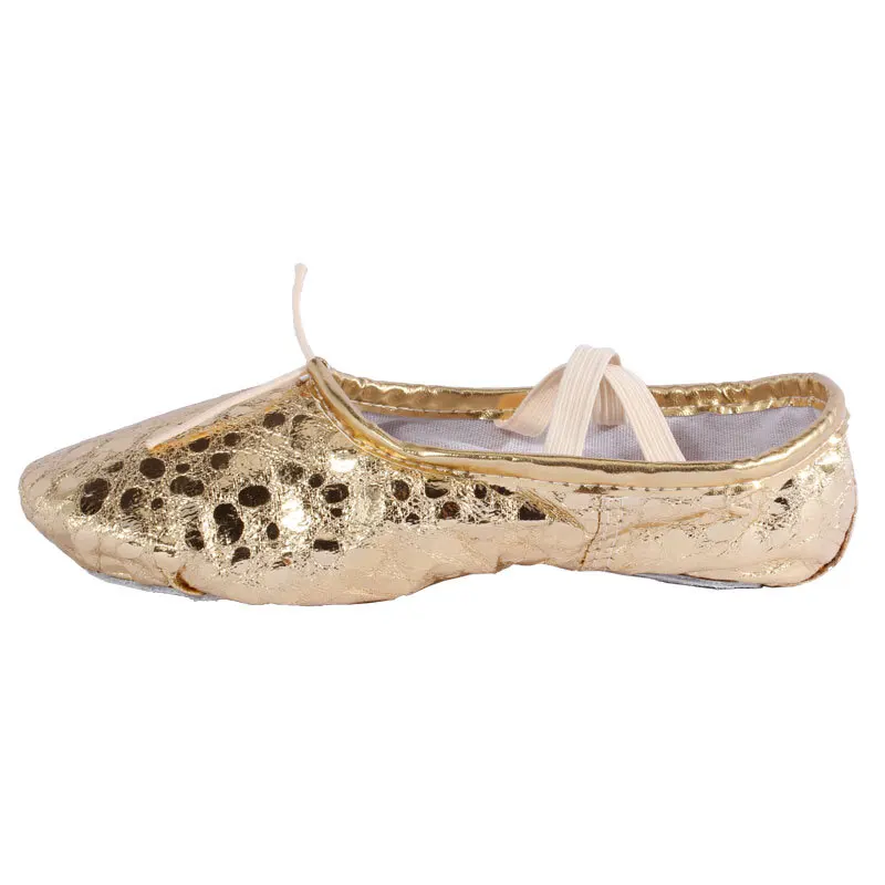 Zapatos de baile dorados para niños, zapatos de entrenamiento de suela suave para niñas, zapatos de ballet para niñas, garras de gato para adultos, vientre y et