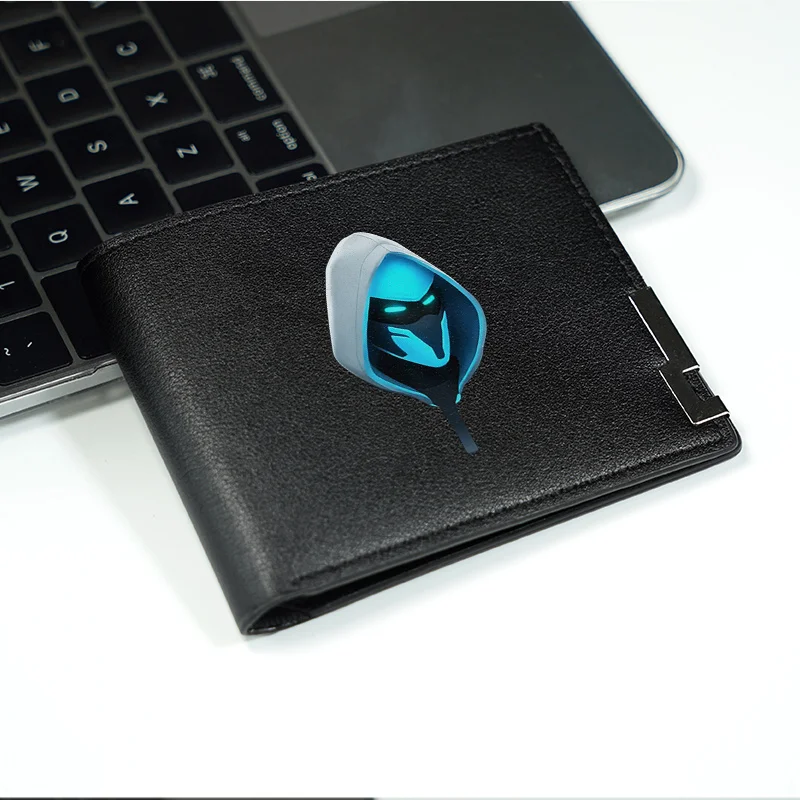 Cartera de PU para hombre con diseño oculto NINJA, ligera y delgada, duradera, accesorios de moda de estilo empresarial para uso diario