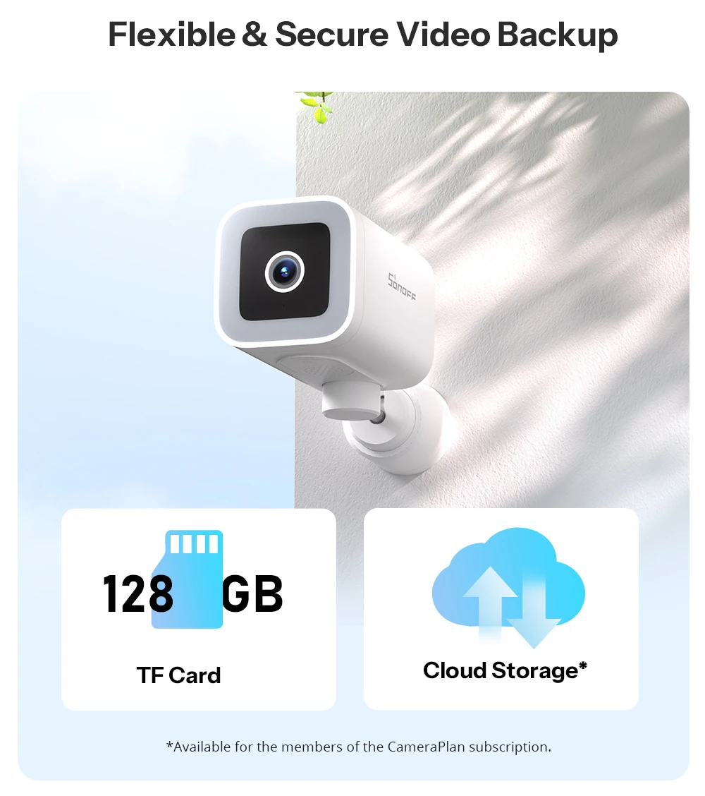 SONOFF CAM-B1P Intelligente Überwachungskamera für den Außenbereich, 2K HD mit KI-Menschenerkennung, IP65, wetterfest, 180 ° Schwenksteuerung Alexa Google Home – Detail 11