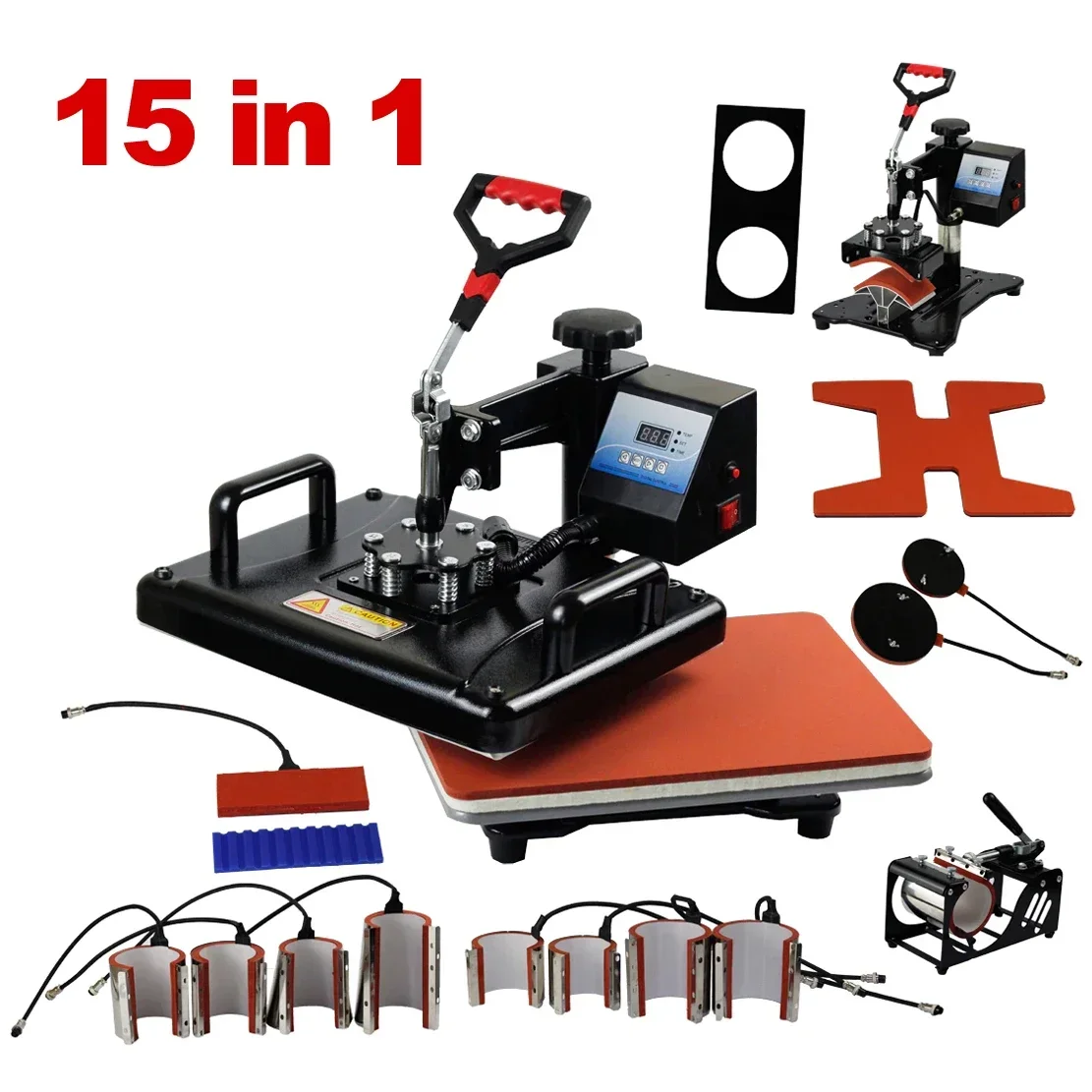 15 in 1 heat press machine sublimation machine   tshirt  heat press transfer machine  sublimadora 15 en 1