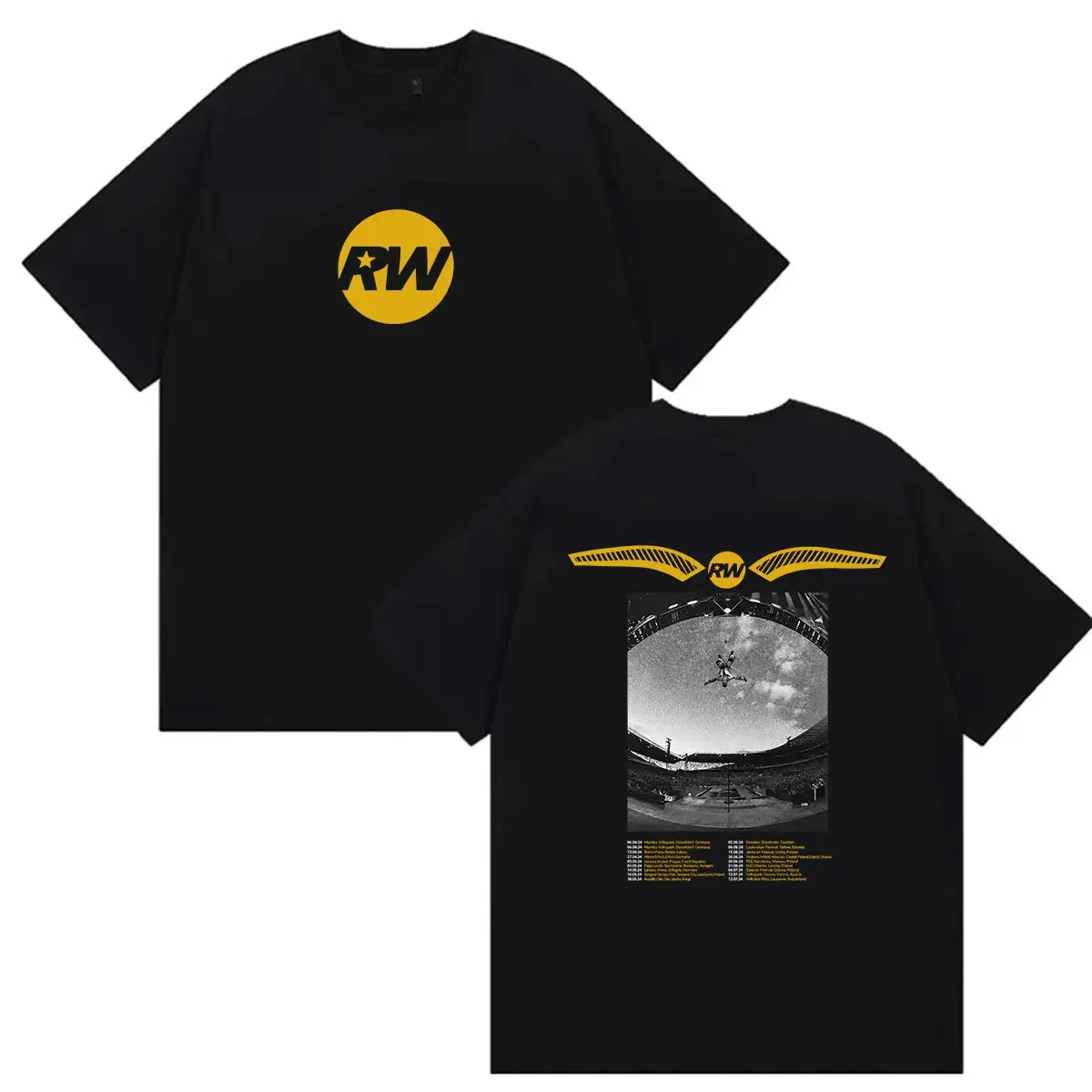 Robbie Williams Tour 2026 Print T-Shirt Herren Damen Kleidung Mode Pop Kurzarm T-Shirt Vintage Hochwertige Baumwoll-T-Shirts – Detail 5