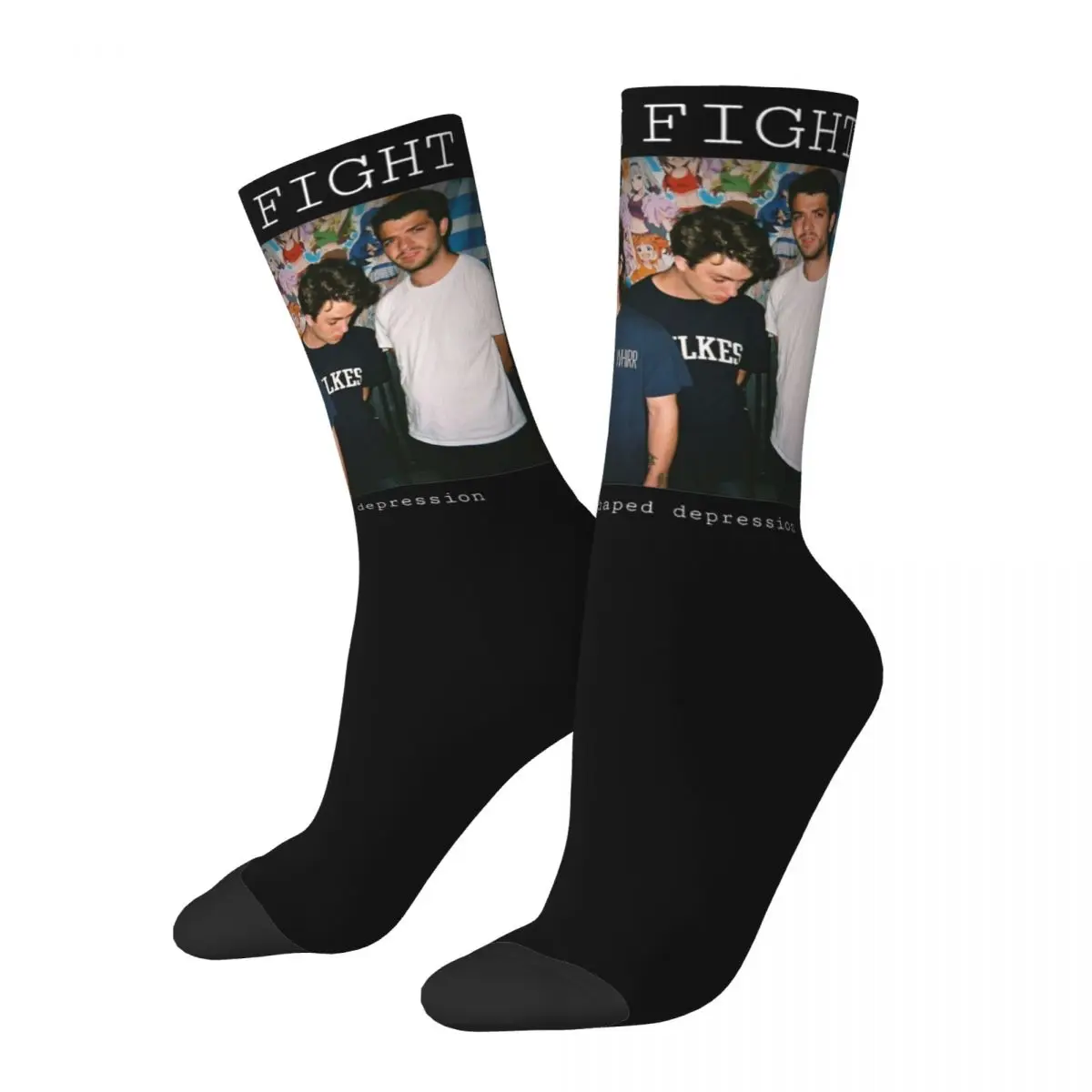 Happy Funny Women Socks Title Fight Rock Band Accessories Soft Punk Music Album Sport Socks All Season