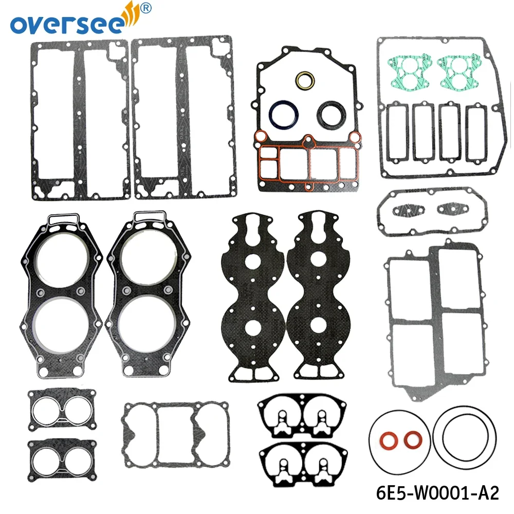 6E5-W0001-01 Power Head Gasket Kit For Yamaha 2T Outboard Motor V4 115-130HP 6E5-W0001-A2  6F3-W0001