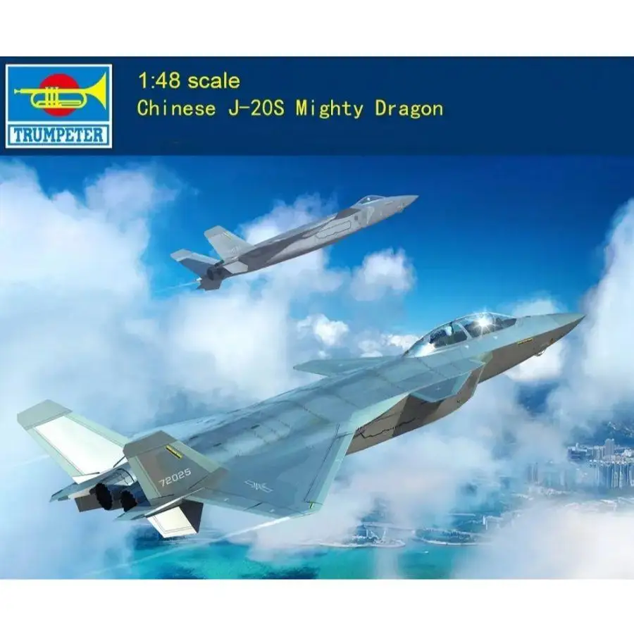 

Trumpeter 05864 1:48 Chinese J-20S Mighty Dragon Fighter Aircraft Model Kit