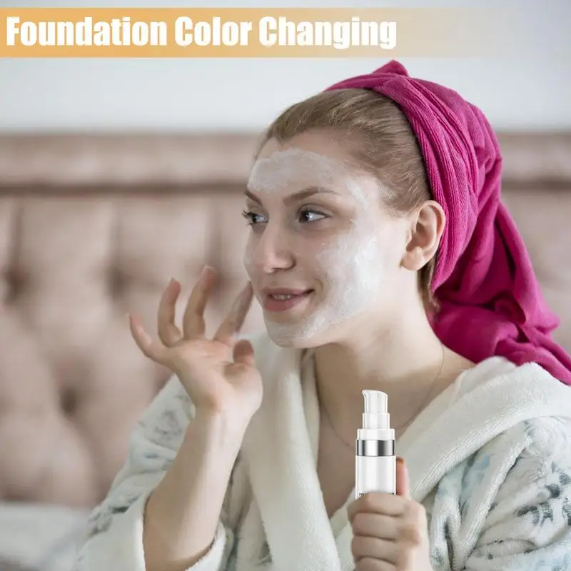 Color Changing Foundation Full Coverage SPF15 Concealer Foundation Makeup liquid foundation Long-Lasting Skin Matching