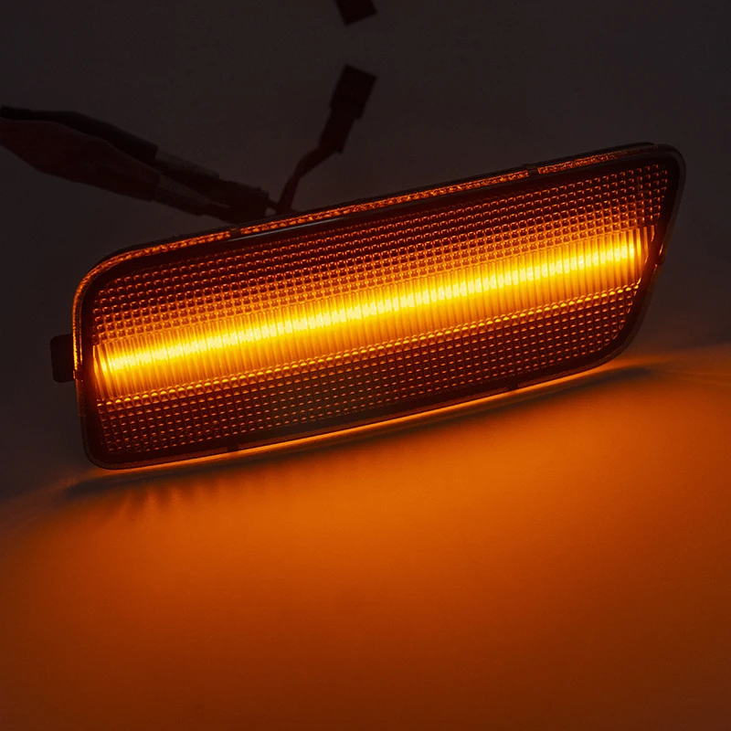 Smoked OE-Spec 5K0945072 Front Amber LED Fender Side Marker Lights For 2010-2014 VW MK6 Golf/GTI