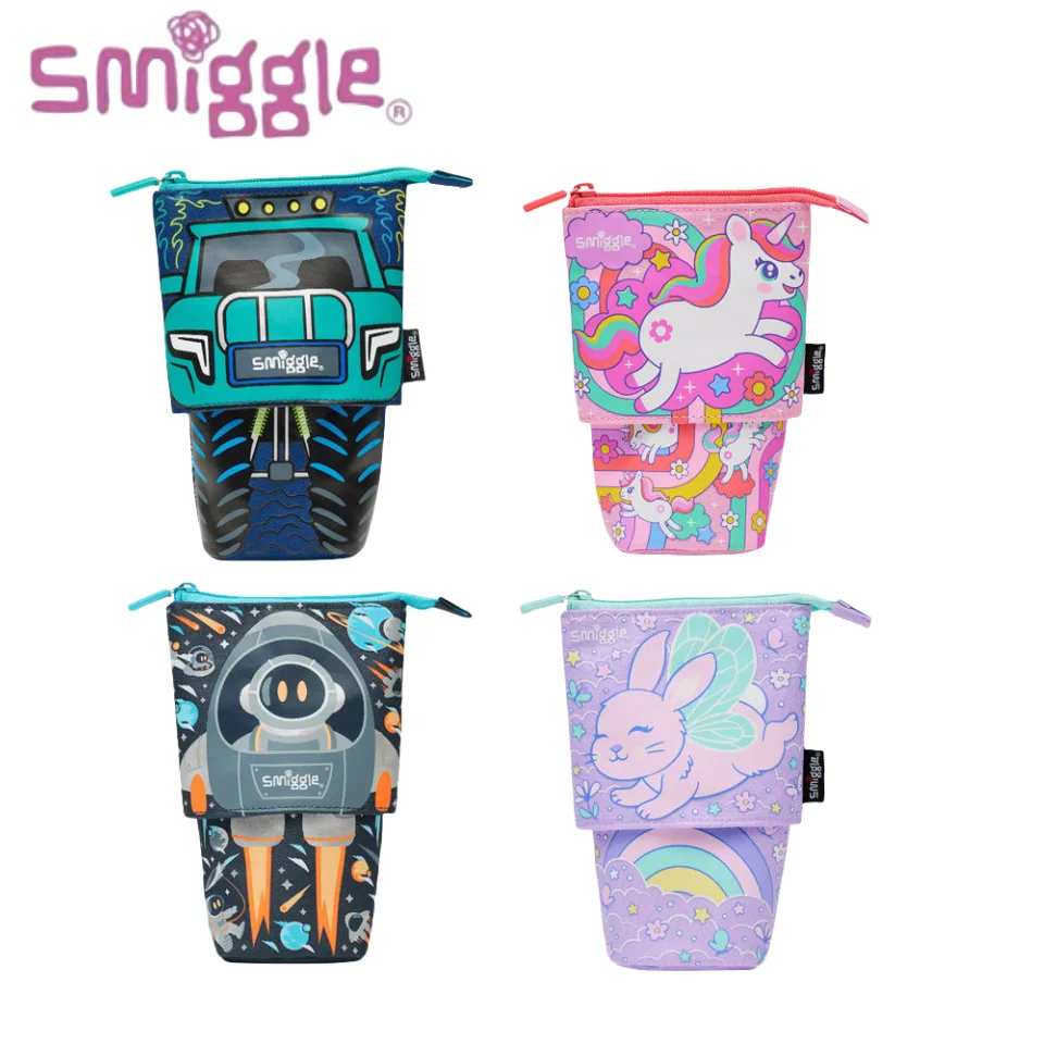 Original Australia Smiggle Retractable Pen Case For Kids Large Capacity Brush Pot Decoration collection Friends birthday gifts