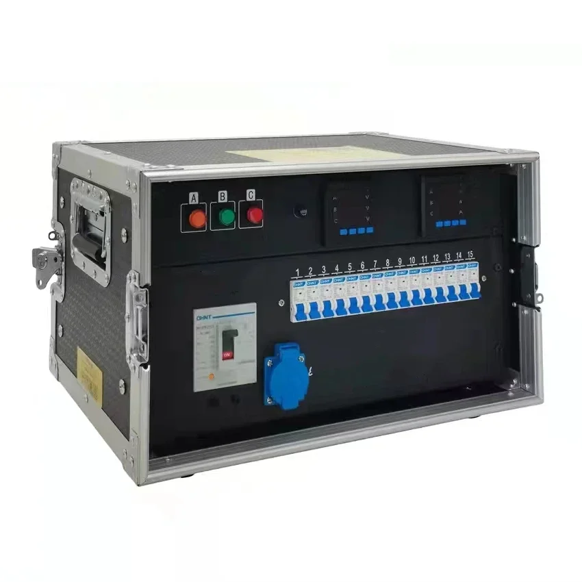 TLF FCONNR 63A 5Pin Input 15 French Outlets 16A Distribution Box for Led Stage