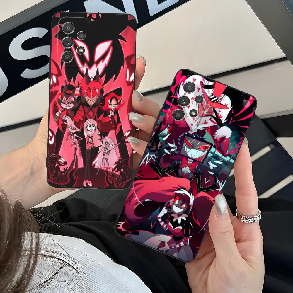 

Чехол для телефона H-Hazbin Hotel для Samsung Galaxy A73 72 71 70 56 55 54 53 52 36 35 34 23 16 15 5G Черный красивый чехол для мобильных телефонов