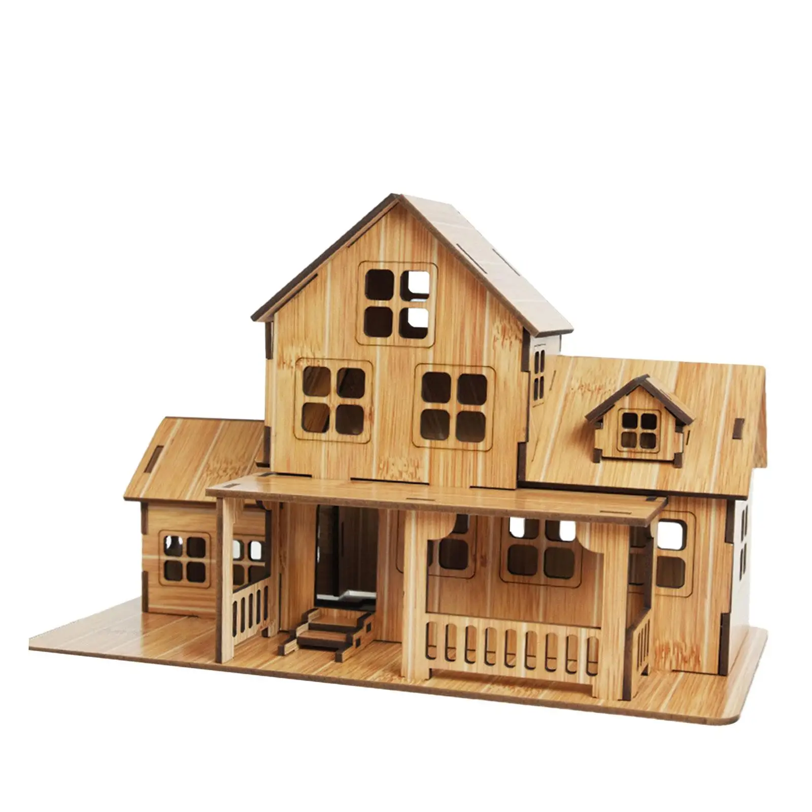

3D Wooden Puzzle Game House Practical Mechanical Model Multifunction Children for Dining Room Hotels Kitchen Living Room Home