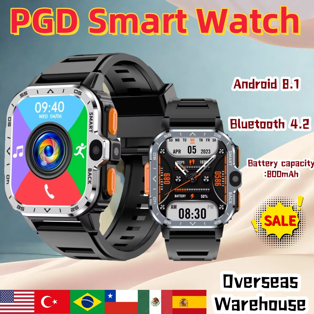 

PGD Смарт-часы 4G LTE GPS Wi-Fi SIM-карта NFC Двойная камера Прочное хранилище Google Play Heart Rate Android SmartWatch 4G Смарт-часы