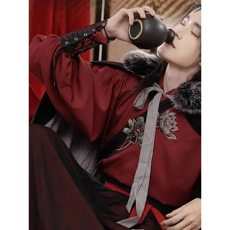 111 www ملابس هانفو الصينية للرجال فنون الدفاع عن النفس نمط التطريز الملابس Chivalrous الباحث Weijin سلالة زي #6