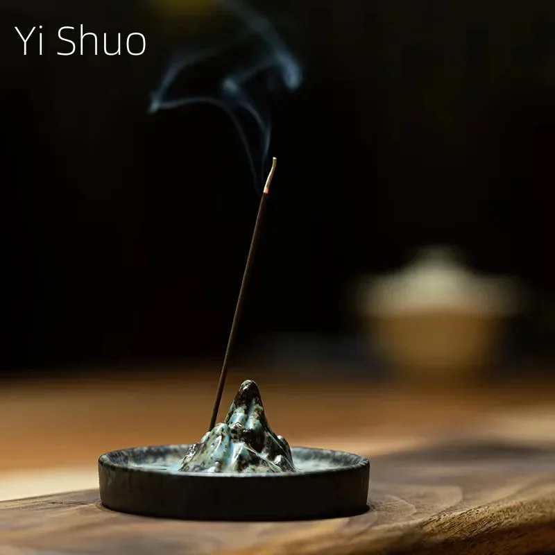 Joss-Stick Stoneware Incense Stick and Base Incense Holder Aromatherapy Decoration Home Tea Ceremony Care Incense Burner