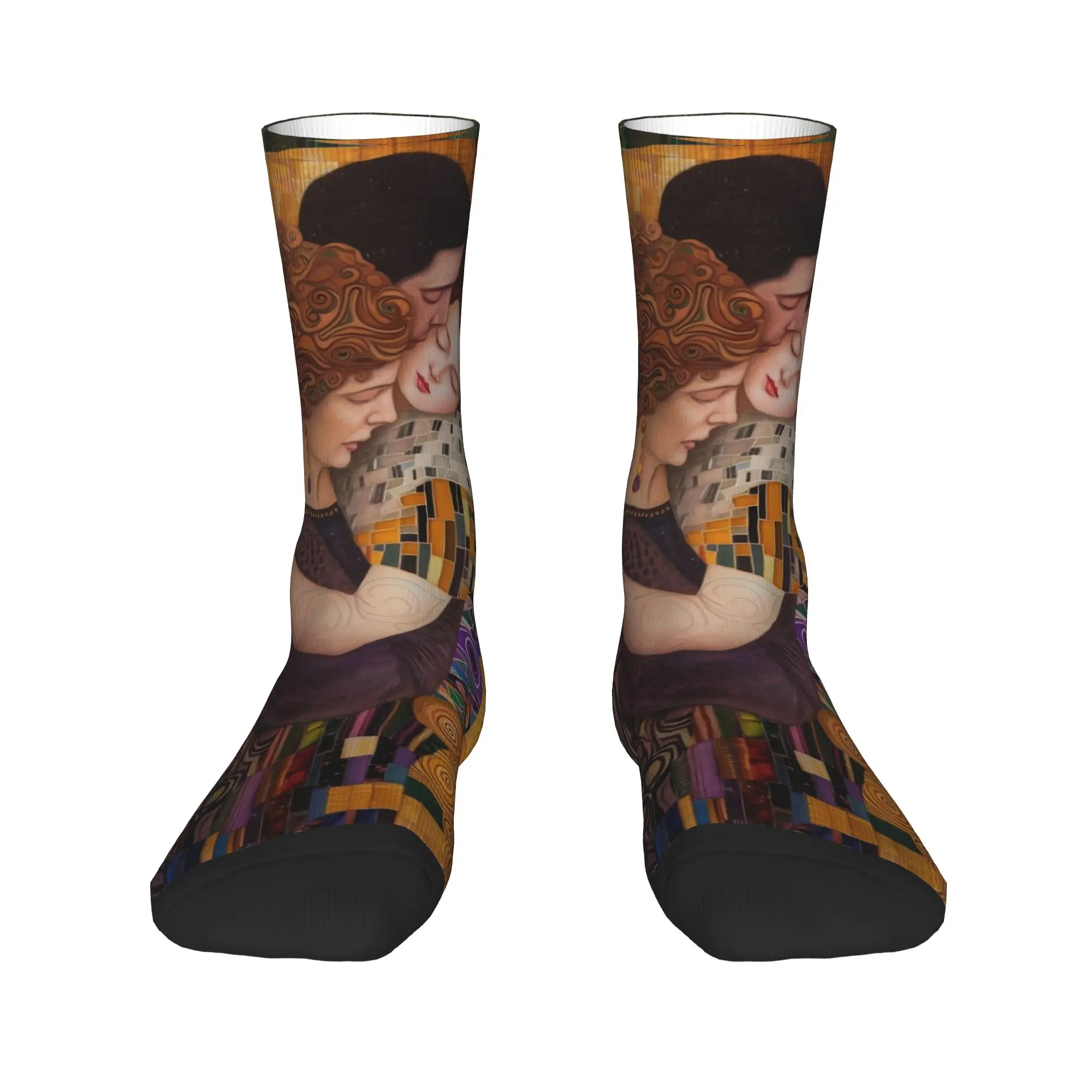 klimt child Retro Socks  Casual Stockings Couple Breathable Skateboard Socks Winter Graphic Anti Bacterial Socks