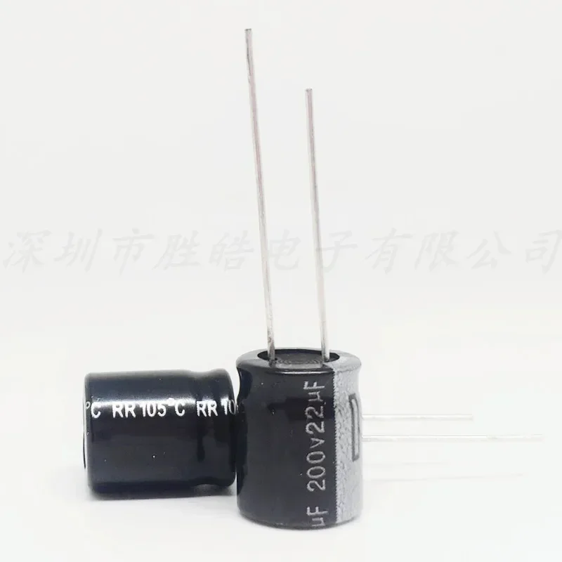 

(5PCS/50PCS) 200V22uF Series 10x20mm High Quality Aluminum Electrolytic Capacitors