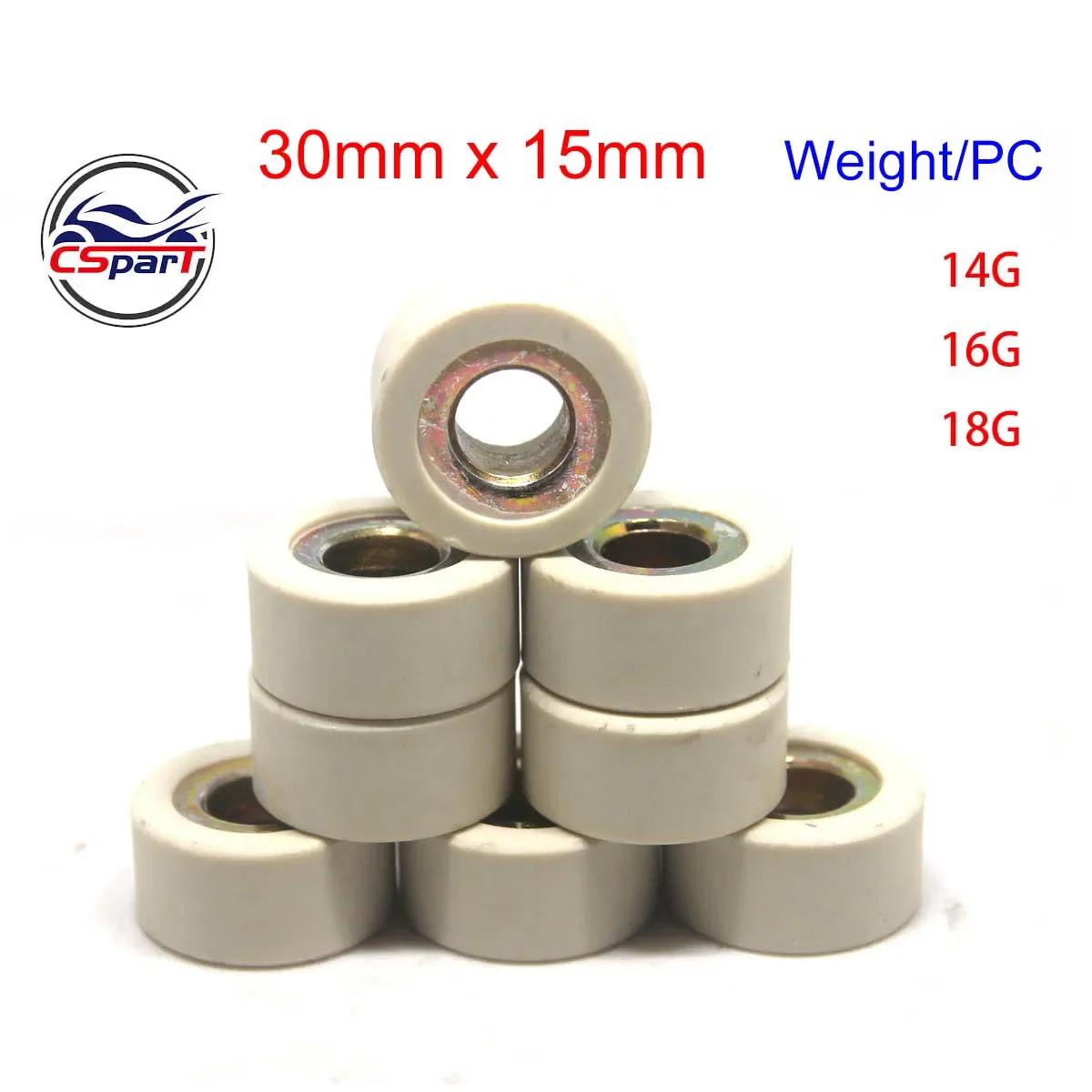 30X15 14G 16G 18G Variator Roller Weight Slider For Stels ATV UTV 500H 700H Hisun 500 700 Qlink 90700-F39-0000_5 21300-F39-0000