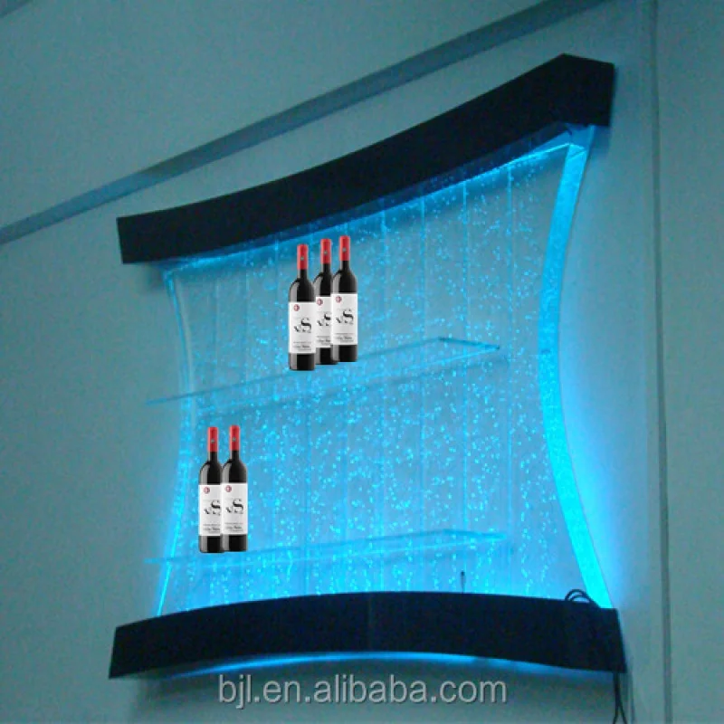 

2025customized. LED acrylic bottle wall display cabinets/acrylic LED wall wine display