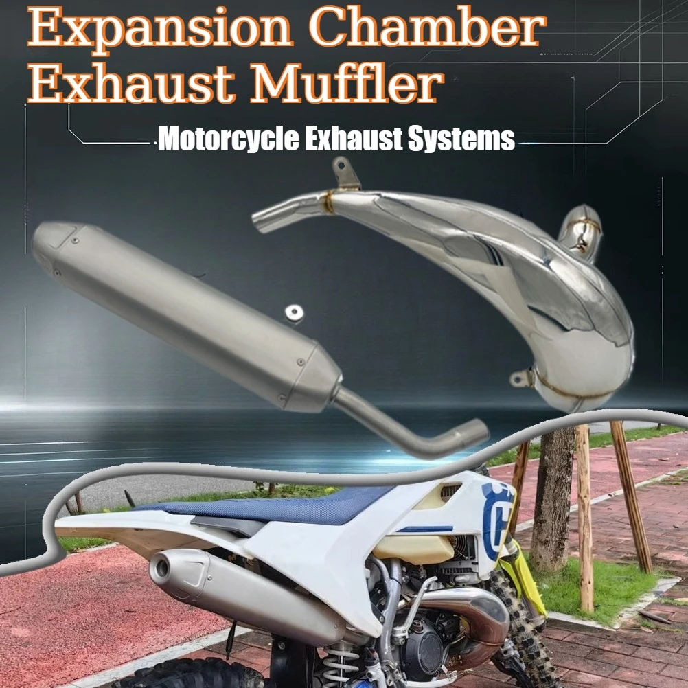 2017-2019 Motorcycle Exhaust Expansion Chamber Exhaust Muffler For KTM SX XC XCW EXC HUSQVARNA TC TE TX250 300 Full Exhaust Pipe
