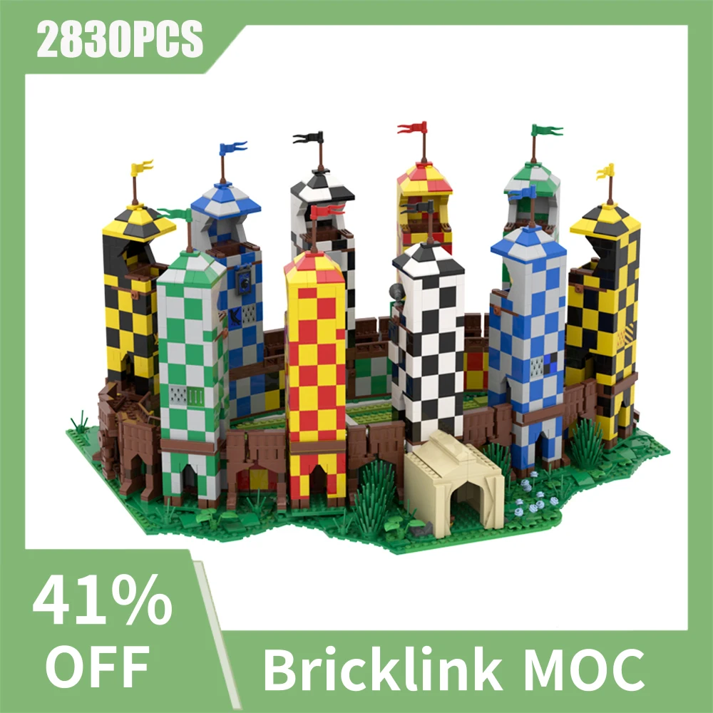 NEW 2830PCS magic Movie Modular Quidditch Pitch Match model DIY creative ideas Child Toy birthday Gift Building blocks MOC-75956