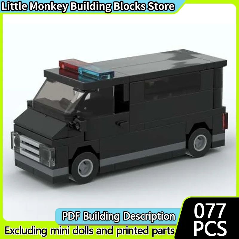 

Speed Racing Car Model MOC Building Bricks Police Transport Van Modular Technology Children Holiday Gifts Assemble Toys Suit