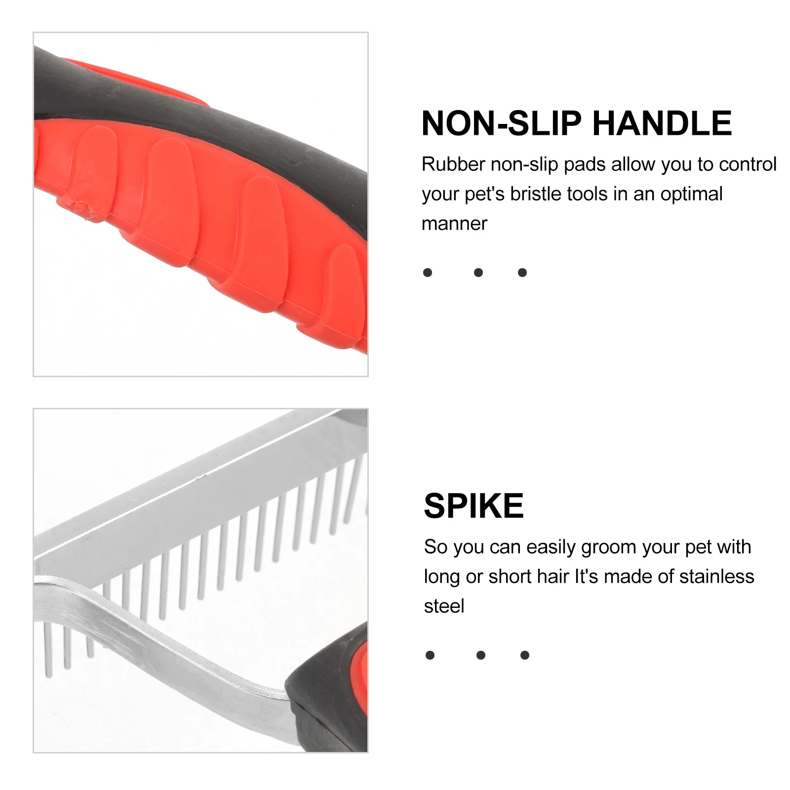 مشط تنظيف شعر الخيل بمقبض مطاطي غير قابل للانزلاق، أداة تزيين الحصان المتينة لإزالة الشعر وتساقط الطين #1