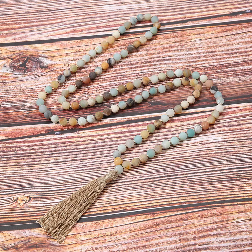 

Beads Necklace Polyester Chain Women Jewelry Beaded Creative Pendant Neck Beads Necklace Decor Matching Dress Party