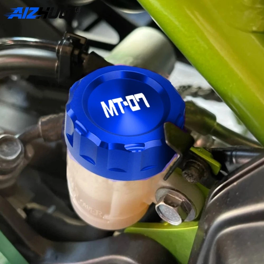 

For Yamaha MT07 FZ07 MT09 SP FZ09 MT10 MT03 MT25 MT125 2023 2024 Motorcycle CNC Oil Tank Cap Rear Brake Fluid Reservoir Cover