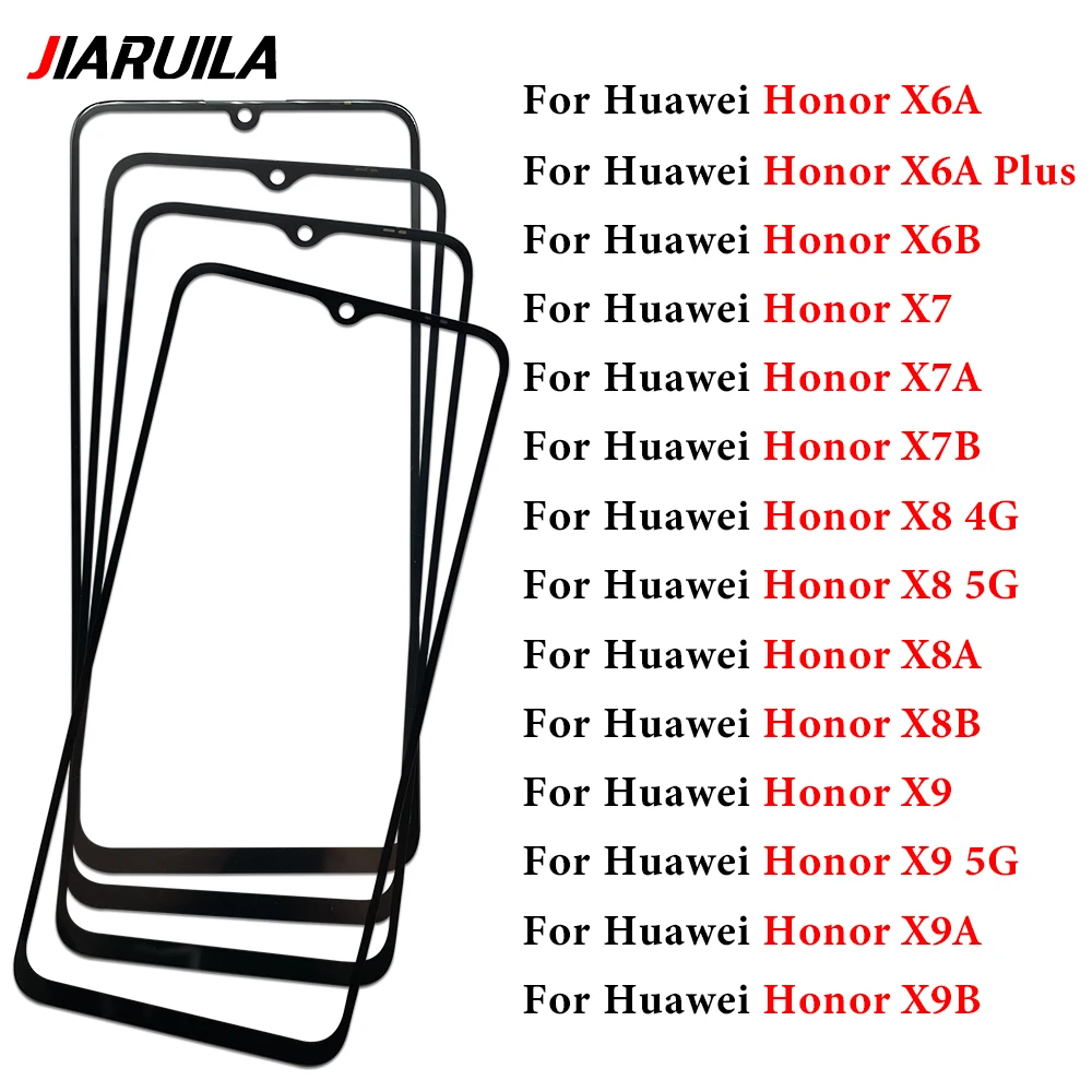 Glass OCA For Huawei Honor X6B X7 X7A X7B X8A X8B X9A X9B X9 X8 4G 5G X6A Plus LCD Front Touch Screen Lens Glass  OCA Replace