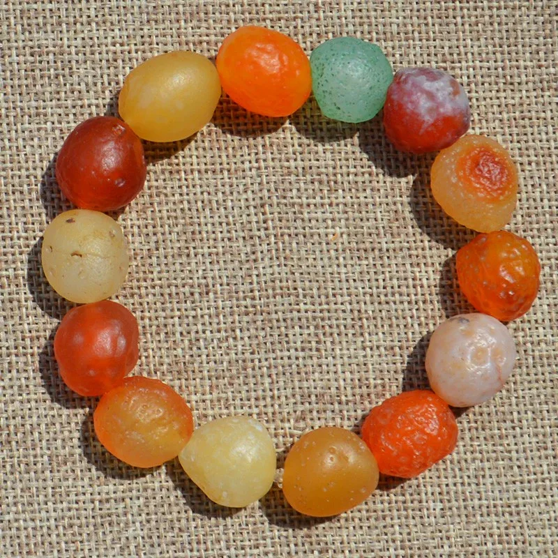 

Alashan Colorful Agate Raw Stone Bracelet for Men and Women Gobi Jade Candy Color Shaped Bead Bracelet Live Blind Box