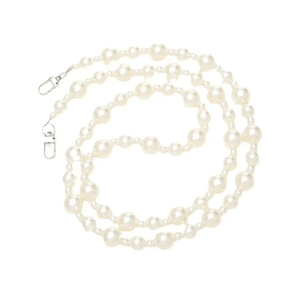Fashion Beaded Pearl Strap Mobile Phone Lanyard DIY Sling Bag Chain Bag Accessory Anti-lost Chain