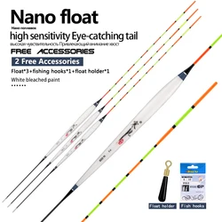 3PCS Fishing Floats Composite Nano Flotador Buoy Hard Tail Bobber Buoy Lake River Fishing Tools Tackles Accessories(N-008)