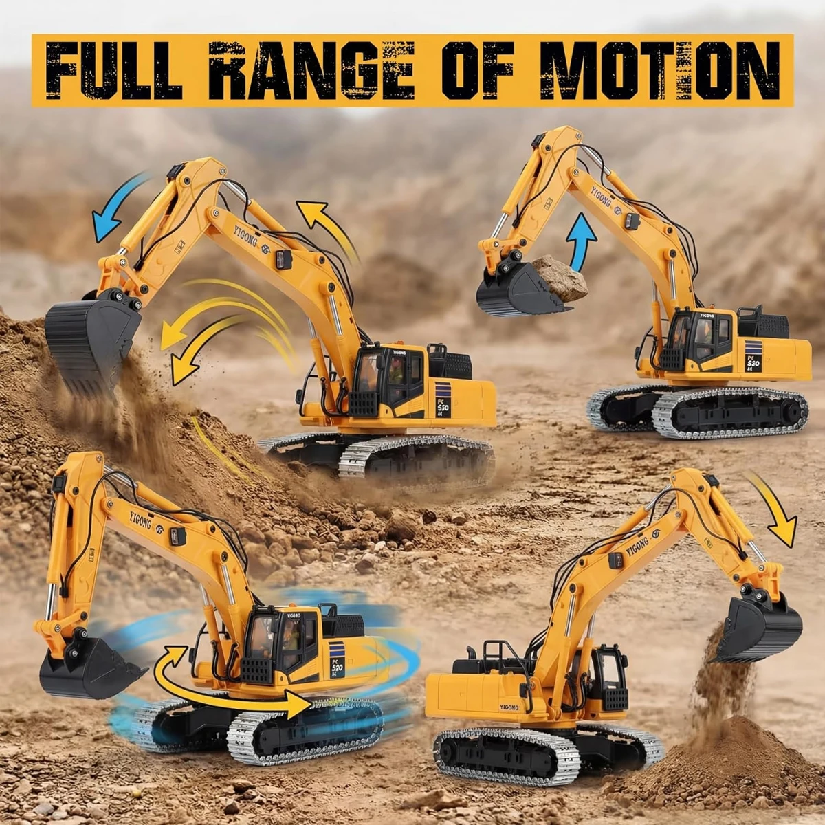 1/50 Remote Control Excavator - Heavy Equipment Games review and price