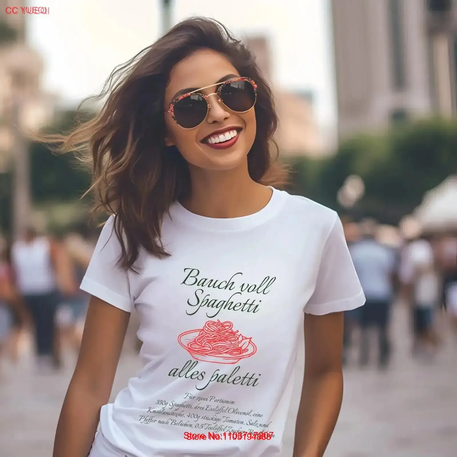 Bauch voll Spaghetti alles plaetti lustiges Italien T Shirt Italienisches Essen Italienurlaub vintage Washed streetwear