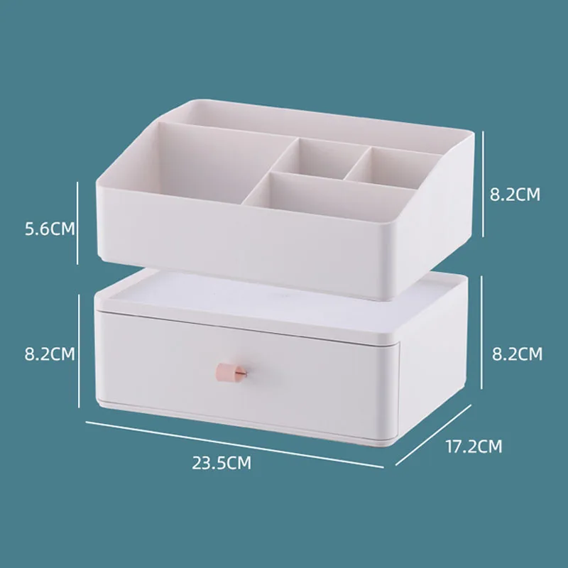 Makeup Organizer for Cosmetics Large Capacity Plastic Storage Container Desktop Organizer Boxes Jewelry Office Storage Baskets