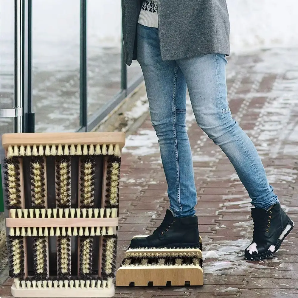 

All-Weather Outdoor Shoe Cleaning Brush Nylon Bristles Easy To Clean Snow Removal Shoe Brush Multifunctional Durable