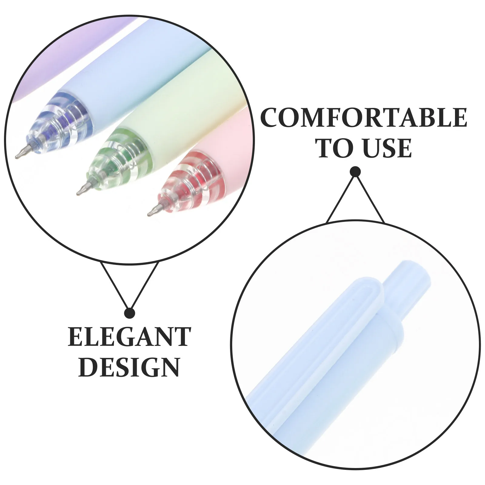 5 قطع من أقلام الكتابة اليدوية ذات طرف رفيع وأقلام جل للكتابة السلسة لتدوين الملاحظات واللوازم المدرسية الجمالية اللطيفة للطلاب