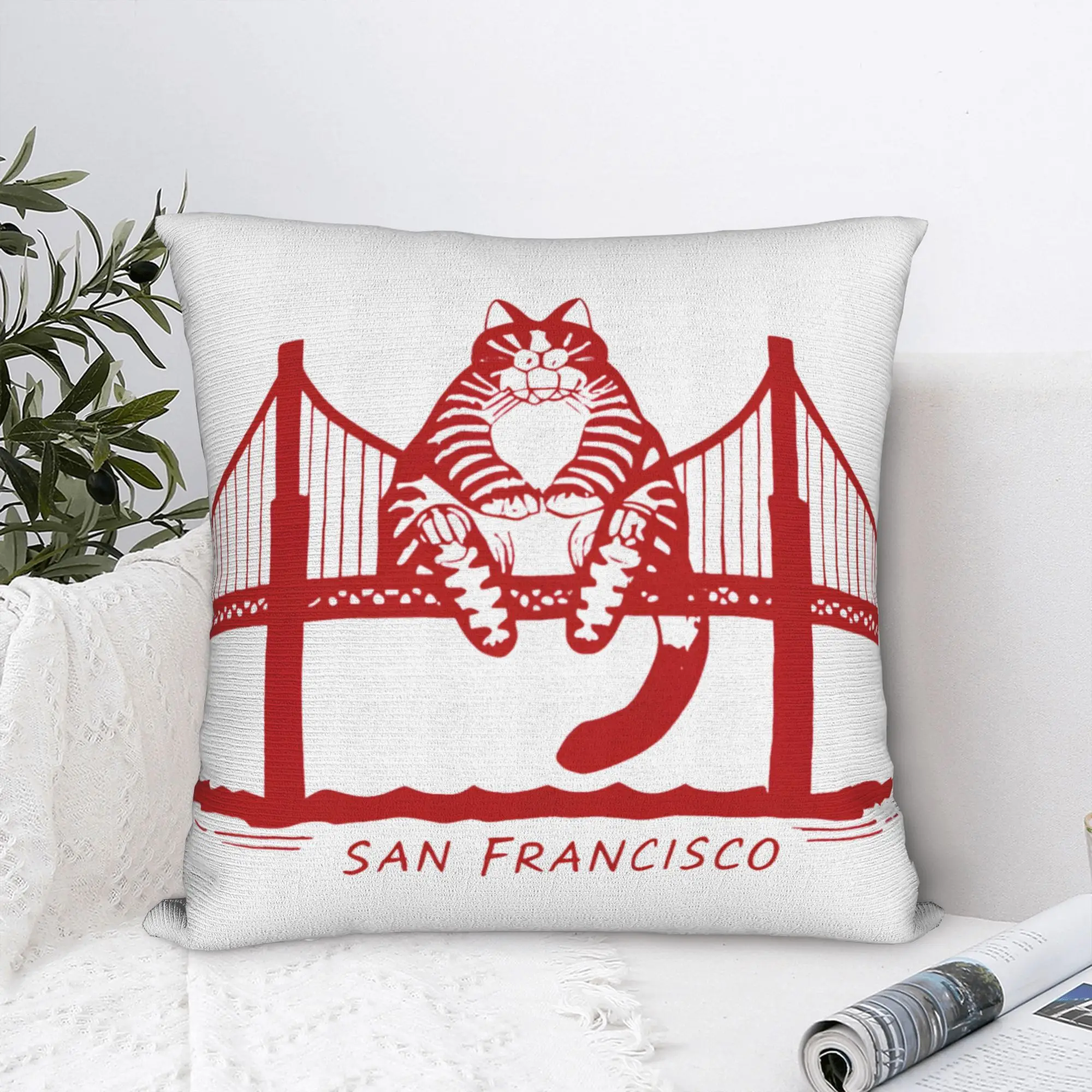 Наволочки Project Hail Mary B Kliban Cat San Francisco Golden Gate, наволочка для дивана, спальни, удобная наволочка