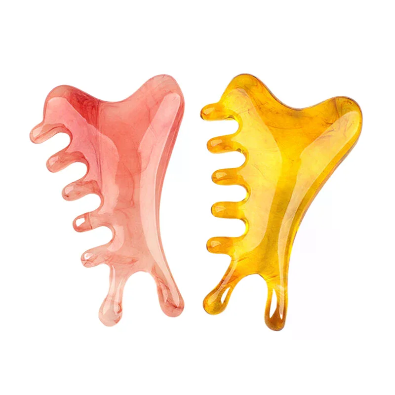 1Pcs Large Dolphin Resin Body Meridian Massage Comb Five Wide Tooth Comb Anti-static Smooth Hair Comb