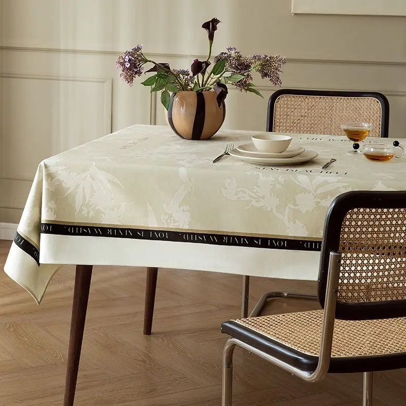 Sakura French Style Quiet Wind Table Cloth Light Luxury Feeling Table Cloth Rectangular Tea Table Cover Cloth Home Use скатерть