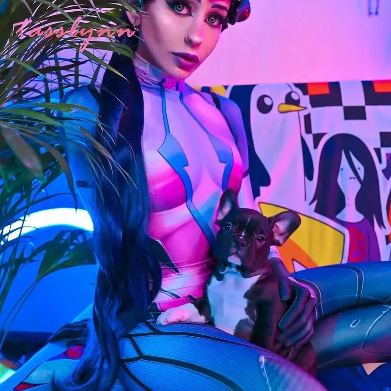 Kostium Overwatch Widowmaker Cosplay Kobiety Dziewczyny Strój Zentai Superhero Geek Girl Body Dorośli/Dzieci