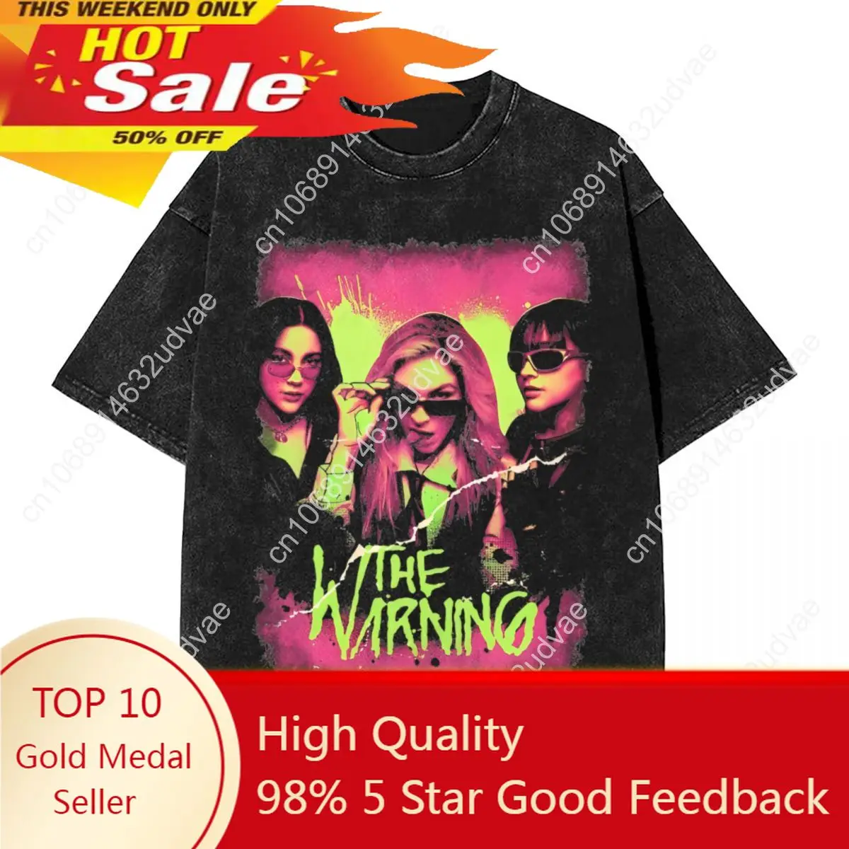 

THE WARNING BAND Pop ROck T-Shirt Summer Y2K Funny T Shirts 2024 Casual Leisure Tshirt For Man Short Sleeves Simple Tees
