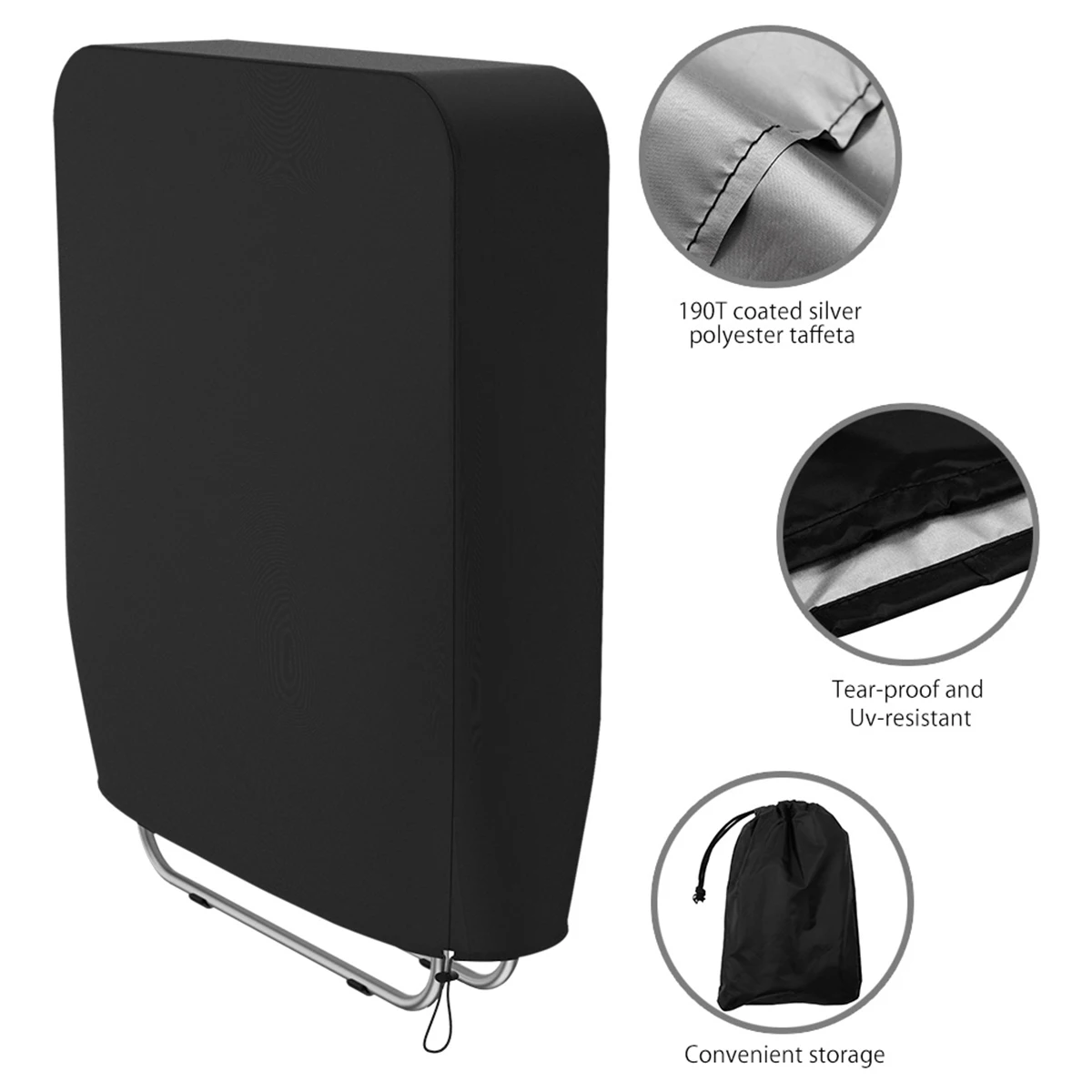 1/2Pcs New Folding Chair Cover Waterproof Anti-UV Sun Lounger Cover Dustproof Garden Reclining Chairs Covers with Storage Bag