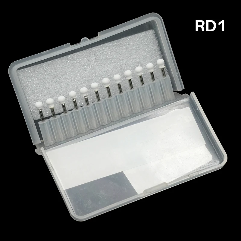 12Pcs Dental FG Polishing Burs White Stones Abrasion Point Bur FL2 CN1 RD1 RD2 CY2 TC1  for High Speed Handpiece