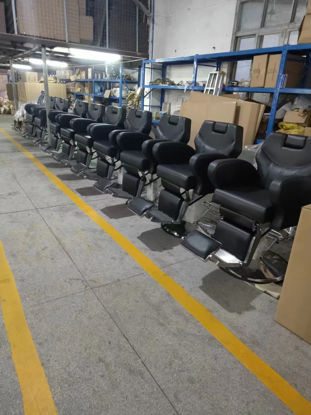 Black Hair Salon Chairs Reclining Barber Chair Barbers Chairs