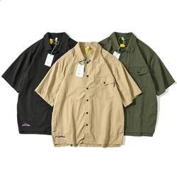 Men Shirts Fashion Business Outdoor Function Waterproof Sunscreen Quick Drying Breathable Summer Thin Short-sleeved Shirt