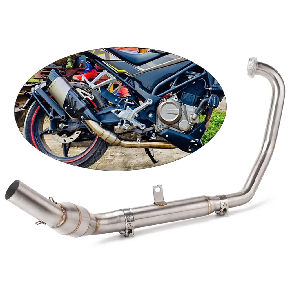 Komplettes Auspuffsystem mit Krümmerrohr, Schalldämpfer und Endrohren für CF-MOTO 250NK/SR 300SR/SS 300NK Auspuffrohre – Detail 2