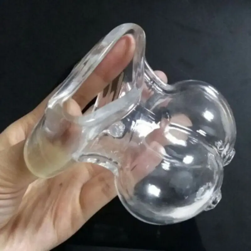 Male squeeze ring stretcher scrotum bag delay ring chastity cage new scrotum restraint penis delay passion alternative sex toys